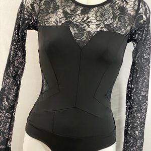 BEBE XS ..NIGHT ON THE TOWN BLACK BODYSUIT.. 😋